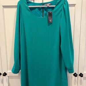 Tinley Road Teal Long Sleeve Dress